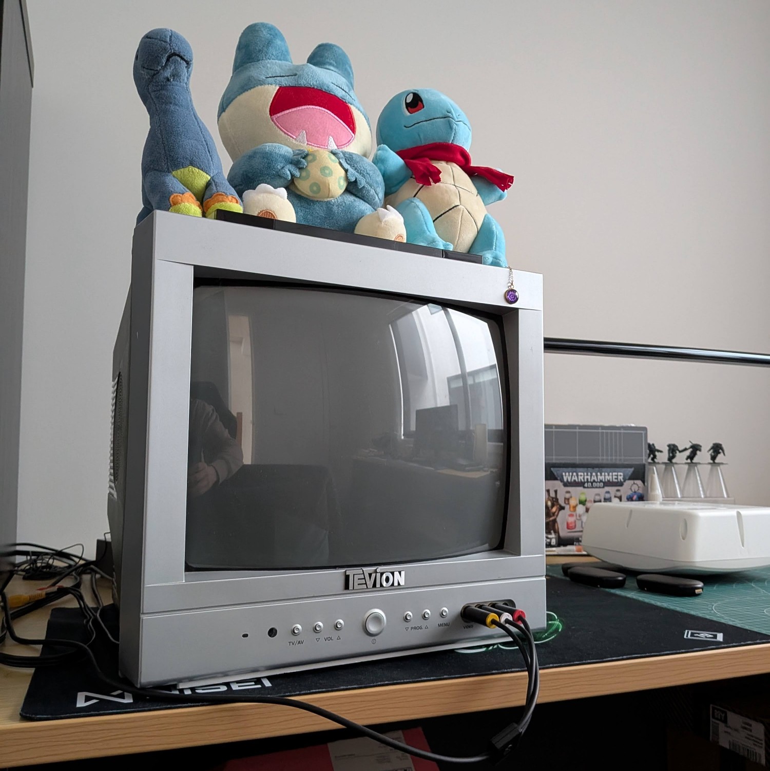 my CRT TV on my desk